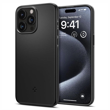 Capa Híbrida Spigen Thin Fit para iPhone 15 Pro - Preto