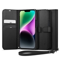 Bolsa tipo Carteira Spigen Wallet S para iPhone 14 - Preto