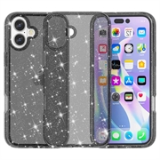 Capa Híbrida Stylish Glitter Series para iPhone 16 Plus - Preto