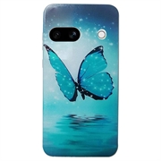 Capa em TPU Stylish Ultra-Slim para Google Pixel 8a - Borboleta Azul