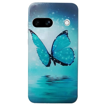 Capa em TPU Stylish Ultra-Slim para Google Pixel 8a - Borboleta Azul