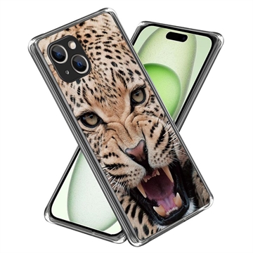 Capa em TPU Stylish Ultra-Slim para iPhone 15 - Leopardo