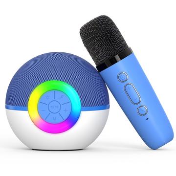 Microfone de karaoke para crianças T97 com coluna Bluetooth e subwoofer