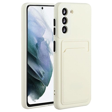 Capa de TPU para Samsung Galaxy S21 5G com Porta-Cartões - Branco