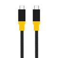 Cabo Tactical BlackBird USB4 Tipo C - 1m - Preto / Amarelo