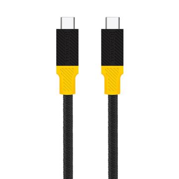 Cabo Tactical BlackBird USB4 Tipo C - 1m - Preto / Amarelo