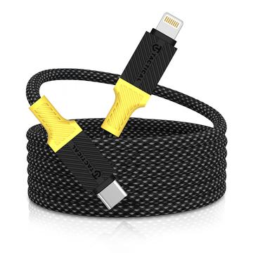 Cabo Tactical MagRope USB-C para Lightning - Cabo de carregamento rápido durável - 1m - Preto / Amarelo