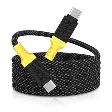 Cabo Tactical MagRope USB-C para USB-C - Cabo de carregamento rápido durável - 1m - Preto / Amarelo