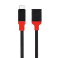 Adaptador Tactical Pin4Fun USB-C / Lightning - 10cm - Preto / Vermelho