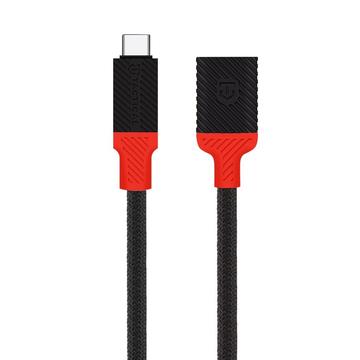 Adaptador Tactical Pin4Fun USB-C / Lightning - 10cm - Preto / Vermelho