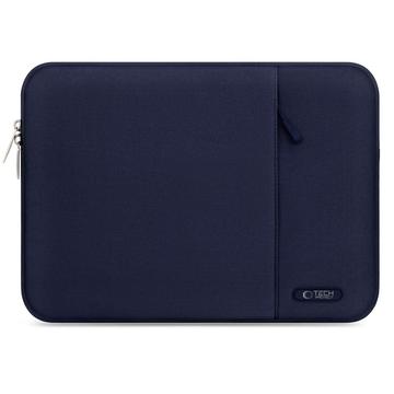 Capa para portátil Tech-Protect Sleevy com bolso lateral - 13-14" - Azul-marinho