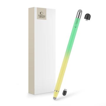 Caneta tátil Stylus Tech-Protect USP100 - Precisa e reactiva - Amarelo / Verde