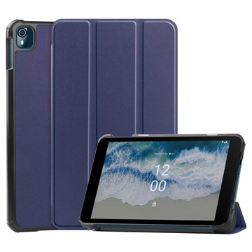 Bolsa Fólio Inteligente Tri-Fold para Nokia T10 - Azul