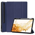 Bolsa Fólio Inteligente Tri-Fold para Samsung Galaxy Tab S8+ - Azul Escuro