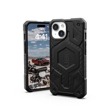 Capa Híbrida UAG Monarch Pro MagSafe para iPhone 15 - Fibra de Carbono