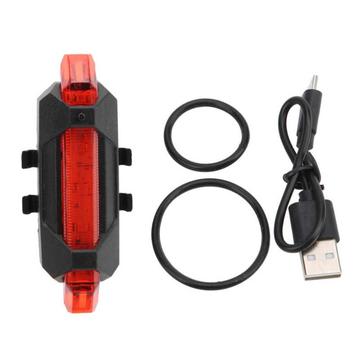 Luz LED vermelha recarregável por USB para trotinetes eléctricas e bicicletas