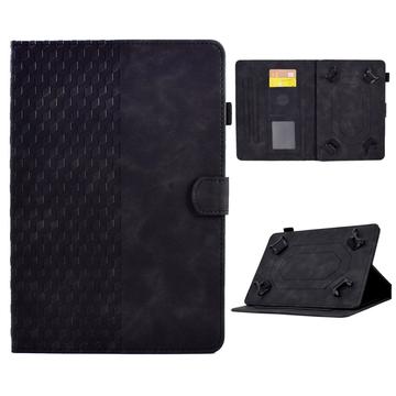 Capa universal com padrão 3D para tablet inteligente Folio - 10" - Preto