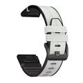 Bracelete universal Garmin de 22 mm em pele e silicone - Branco