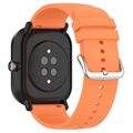 Bracelete em Silicone Universal para Smartwatch - 22mm - Cor-de-Laranja