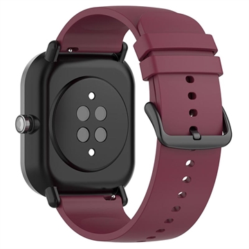 Bracelete em Silicone Universal para Smartwatch - 22mm - Vinho Vermelho