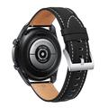 Bracelete de Couro Universal para Smartwatch - 20mm - Mate Preto