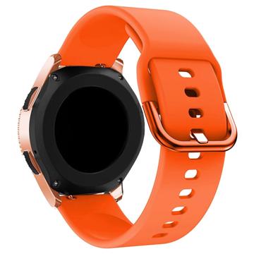 Bracelete em Silicone Universal para Smartwatch - 20mm - Cor-de-laranja