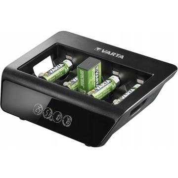 Carregador universal de pilhas Varta LCD Charger+ - AA/AAA/C/D/9V