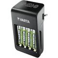 Carregador de ficha LCD Varta + carregador de bateria com 4 pilhas R6/AA