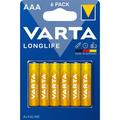 Pilha Varta Longlife LR03/AAA - 6 unidades