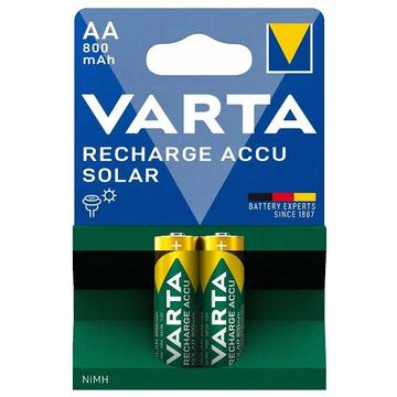 Pilhas AA recarregáveis Varta Solar 800mAh - 2 unidades.