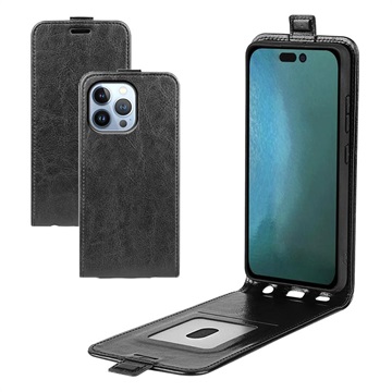 Bolsa Vertical com Ranhura de Cartão para iPhone 14 Pro Max - Preto