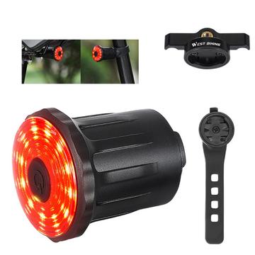 WEST BIKING YP0701317 Almofada de assento / Suporte para espigão de selim Carregamento USB Luz traseira LED para bicicleta Luz traseira de aviso de indução de travagem inteligente à prova de água para ciclismo