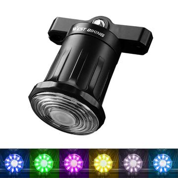 WEST BIKING YP0701331 Luz traseira LED colorida e brilhante para bicicleta Luz traseira inteligente para bicicleta Acessórios de segurança Lâmpada - Instale sob o assento