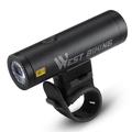 WEST BIKING YP0701332 500LM Luz dianteira LED brilhante para bicicleta Lâmpada de segurança para ciclismo noturno - Preto