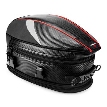 WOSAWE MB06 Fibra de carbono Bicicleta de estrada Refletor Saco traseiro traseiro impermeável MTB Pannier com alça de ombro e capa impermeável