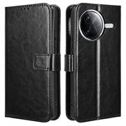 Capa tipo carteira com fecho magnético para Xiaomi Redmi K80/K80 Pro - Preto