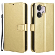 Bolsa Tipo Carteira para Xiaomi Redmi 13C 5G/Poco M6 - Dourado