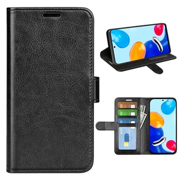 Bolsa Tipo Carteira com Fecho Magnético para Xiaomi Redmi Note 11/11S - Preto