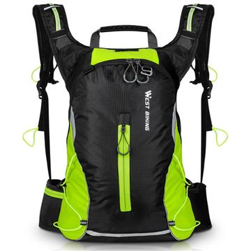 Mochila de ciclismo desportiva West Biking - 16L - Verde / Preto