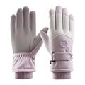 Luvas de inverno com ecrã tátil à prova de vento para exterior - Mulher - Roxo / Branco