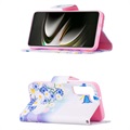 Bolsa tipo Carteira Wonder Series para Samsung Galaxy S22 5G - Borboleta Azul