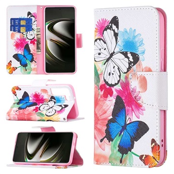 Bolsa tipo Carteira Wonder Series para Samsung Galaxy S22 5G - Borboletas