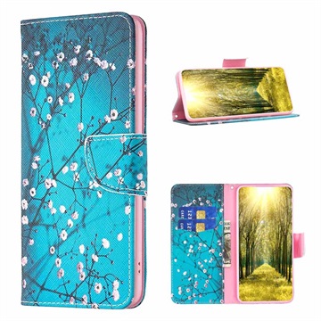 Bolsa Tipo Carteira Wonder Series para iPhone 14 Max - Flores Brancas