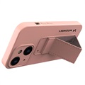 Capa de Silicone Wozinsky Kickstand para iPhone 13 Mini - Cor-de-Rosa