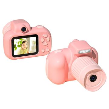 Mini câmara digital infantil X18 - Gravação de vídeo HD, 32GB - Rosa