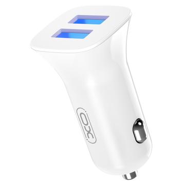 Carregador de automóvel XO CC31 Dual USB - 2.4A - Branco