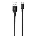 Cabo de carregamento XO NB143 USB para USB-C - 2,4A, 1m - Preto