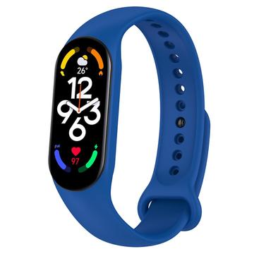 Xiaomi Mi Band 5/6/7 Bracelete de silicone mate - Azul