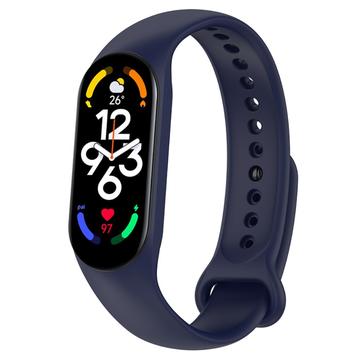 Xiaomi Mi Band 5/6/7 Bracelete de silicone mate - Azul escuro