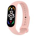 Xiaomi Mi Band 5/6/7 Bracelete de silicone mate - Rosa claro